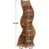 5-Tier Corner Shelf – Space-Saving Rustic Bookcase for Living Room & Office