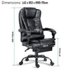 Massage Office Chair Gaming Computer Desk Swivel Recliner Chair Leather Footrest