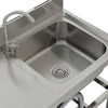 Stainless Steel Single Bowl Catering Sinks Commercial Home Kitchen LHD Platform