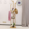 Solid Wood Coat Rack Stand Clothes Hanging Rail Rack Shelf Closet Portable Use