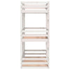 Tripe Bunk Bed White 80x200 Solid Wood Pine W9J1