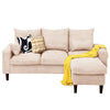 Modern L-Shaped Corner Sofa 2 3 Seater Armchair Couch With Footstool
