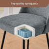 2X Breakfast Bar Stools Thickened Pad Linen Dining Chairs for Counter Kitchen