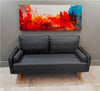 LAZY BOY BLACK SOFA SUITES SETTEE 3 2 SEATER ARMCHAIR FAUX LEATHER