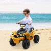 DORTALA 12V Kids Ride On ATV Electric Quad w/ LED Lights – Yellow Toy Car