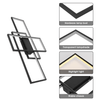 Frame Hpmnuan Light Pendant Living LED Modern Room Chandelier Lamp Ceiling Black