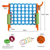 Giant 4 in a Row Game Jumbo Connect 4 Games w/42 Rings Basketball Hoop-Orange