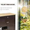 3-Tier Kitchen Island Kitchen Cart Racks Rolling Storage Trolley Cart Brown