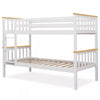 Kids Bunk Beds Double Pine Wooden Bunk Beds With Mattresses 3FT Single Bed Frame
