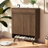 Shoe Cabinet with 1 Drawer & 2 Doors 4-Tier Shoe Rack with Adjustable Shelves