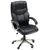 Executive Computer Office Desk Chair High Back Faux Leather Swivel Chair Black