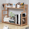 Natural Wood Desktop Bookshelf Bookcase Organizer Table Storage Shelf Rack