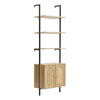 3 Tier Wooden Bookcase Cupboard with Doors Storage Shelving Display Cabinet Unit