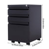 Lockable Office Home Filing Cabinet Cupboard on Castors Chest Drawers Storage