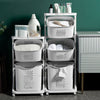 4 Tier Large Laundry Basket Trolley Hamper Washing Clothes Storage Sorter Bin