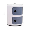 Round ABS Cylinder Cabinet Cupboard Drawer Storage Unit Bathroom Bedroom Stand
