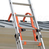 Pair Extension Ladder Roof Hook w/ WHEEL Ladders Adapter Ladder Stabilizer Climb