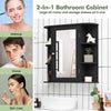 Bathroom Medicine Cabinet Wall Mounted Storage Cabinet w/ Mirror Door