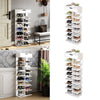 Tall Shoe Rack Organizer Storage Shelf Wooden Display Cabinet Hallway Shoe Tower