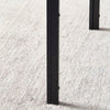 Black Square Dining Table for 2-4 Small Space Glass Tabletop & Metal Legs Modern