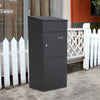 Large Parcel Post Drop Steel Box Outdoor Lockable Letter Mail Package Box w/ Key