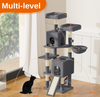 Dogat 158cm Cat Tree for Indoor Cat Tower w/7 Sisal Scratching Posts 9-1-531
