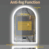 35.4x23.7in LED Bathroom Mirror Backlit Illuminate Wall Mirror Bluetooth Antifog