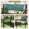 Garden Metal Loveseat Chair 127CM Outdoor Bench-Black
