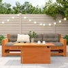 Gecheer Garden Table Dining Table Patio Bistro Tables Wax Brown 100x50x75 B6Z6