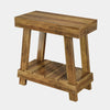 Tribesigns End Table, Wood Side Table with 2-Tier Storage Shelf for Living Room