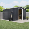 Metal Galvanized Steel Garden Shed Outdoor Bike Storage House Tool Sheds Roof