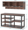 Tribesigns Coat Rack Shoe Bench Set, Industrial Shoe Rack Bench with Coat Rack