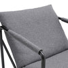 Modern Industrial Metal Frame Armchair Lazy Soft Cushion Seat Moon Chair Lounge
