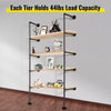 Pipe Bookshelves Industrial Wall Mount DIY Pipe Shelf 3PCS 5-Tier Bracket