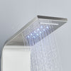 LED Shower Panel Column Tower Rainfall Shower Mixer Taps Massage Body Jet Bath