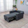 Sofa Bed Single Chair Armchair Sleeper USB Port Cup Holder Chair Chaise Pull Out