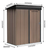 Garden Shed Metal Storage Unit Heavy Outdoor Pent Roof Tool House 5 x 3 FT Shed
