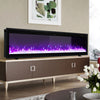60'' LED Fireplace Recessed Wall Fire WallMounted/Standing Electric Heater Timer