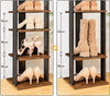 Shoe Rack Wooden, Tall Shoe Rack, Narrow Shoe Storage Organizer with 2 H