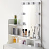 Dressing Table with LED Lights Vanity Makeup Table with 4 Storage Drawer Stool