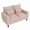Panana 2 Seats Loveseat Couch Sofa Ottoman Upholstered Furniture for Small Space