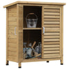 Garden Wooden Storage Shed Outdoor Wood Garage Tool Cabinet 2 Door NEW UK