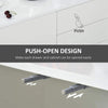 High Gloss Push-Open Design Storage Cabinet with Large & Small Cupboard and 2 Fl