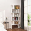 Tall Bookcase Shelving Storage Unit 5 Tier Adjustable Shelves Wooden Living Room