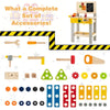 Kid’s Pretend Play Workbench Set Wooden Tool Work bench Toy w/ Blackboard