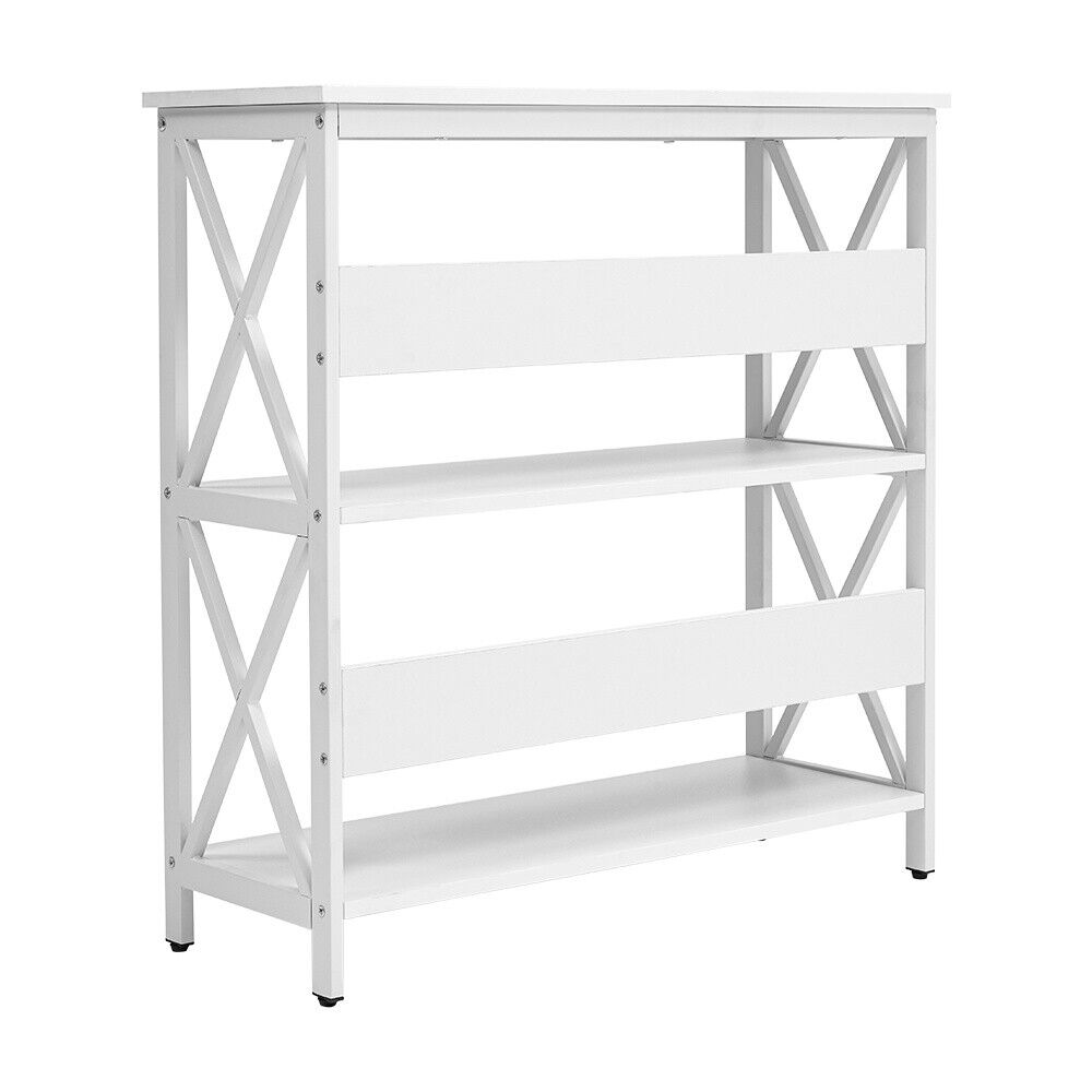 Slim Hall Desk Storage Shelf X-Design Shoe Rack Bookshelf Entryway Con ...