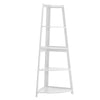 5 Tier Wood Corner Ladder Shelf Unit Freestanding Fan Bookshelf Plants Stand