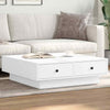 Coffee Table White 90x90x28 Engineered Wood G8R9