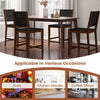 2X Woven Bar Stools Dining Chairs Solid Wood Frame Counter Height Chairs 24''