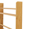 5 Tier Wall Mounted Storage Shelf Bookshelf Magazine Rack Bamboo Wood Shelf Unit